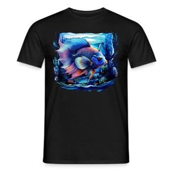 Skalar - Männer T-Shirt - Schwarz - Vorne - AI Model Male 178 light (178cm)