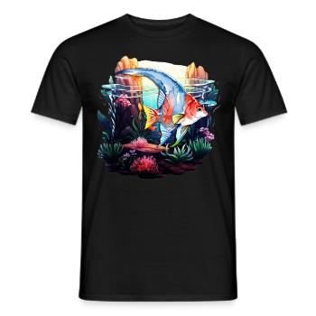 Skalar - Männer T-Shirt - Schwarz - Vorne - AI Model Male 178 light (178cm)