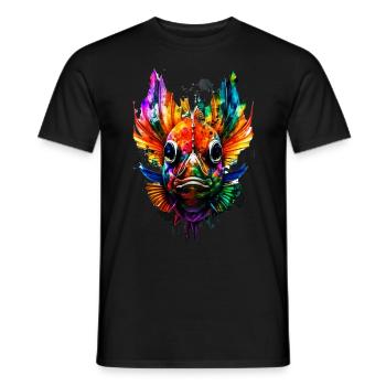 Skalar - Männer T-Shirt - Schwarz - Vorne - AI Model Male 178 light (178cm)