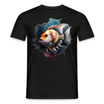 Skalar - Männer T-Shirt - Schwarz - Vorne - AI Model Male 178 light (178cm)