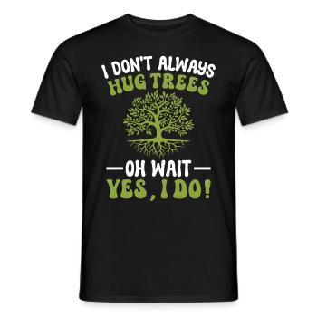 Tree conservationists and environmentalists - Men's T-Shirt - black - Front - AI Model Male 178 light (178cm)