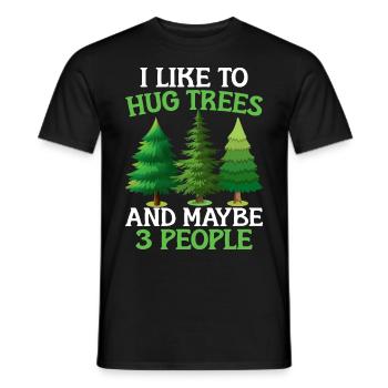 Tree conservationists and environmentalists - Men's T-Shirt - black - Front - AI Model Male 178 light (178cm)