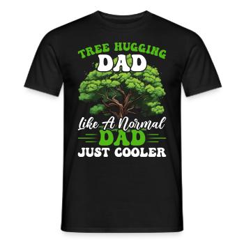 Tree Hugger Dad - Men's T-Shirt - black - Front - AI Model Male 178 light (178cm)