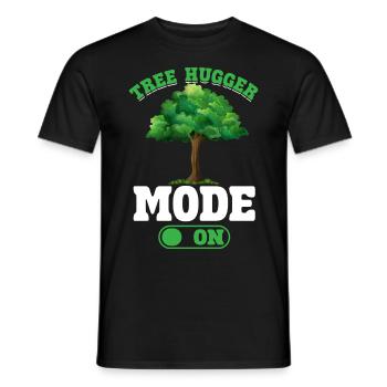 Environmentalists hugging trees - Men's T-Shirt - black - Front - AI Model Male 178 light (178cm)