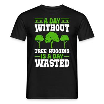 Protecteur d’arbre - T-shirt homme - noir - Devant - AI Model Male 178 light (178cm)