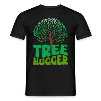 Environmentalists, nature lovers - Men's T-Shirt - black - Front - AI Model Male 178 light (178cm)