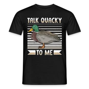 Canard colvert - T-shirt homme - noir - Devant - AI Model Male 178 light (178cm)