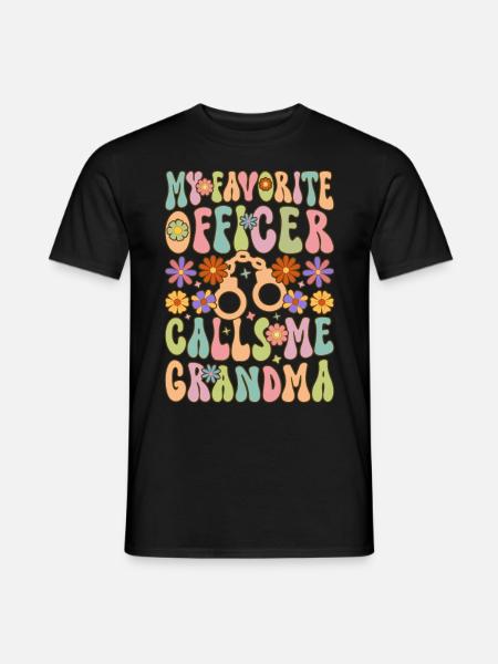 Policeman Granny - Men's T-Shirt - black