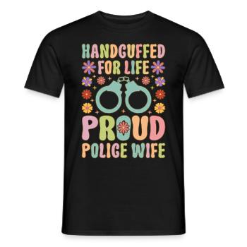 Femme de policier - T-shirt homme - noir - Devant - AI Model Male 178 light (178cm)