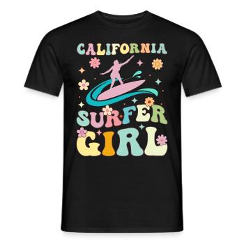 Groovy Surfing Fille Surfeuse - T-shirt homme - noir - Devant - AI Model Male 178 light (178cm)