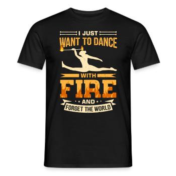 Bâton de feu Danse du feu Danseur de feu Danseur de feu - T-shirt homme - noir - Devant - AI Model Male 178 light (178cm)