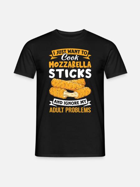 Mozzarella Sticks Cheese - Men's T-Shirt - black