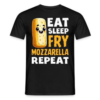 Mozzarella Sticks Käse - Männer T-Shirt - Schwarz - Vorne - AI Model Male 178 light (178cm)