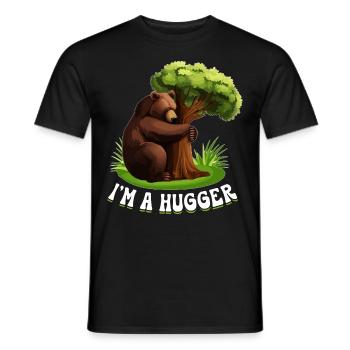 Tree Hugger Ours environnementaliste - T-shirt homme - noir - Devant - AI Model Male 178 light (178cm)