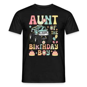 Monster Truck Lover Birthday Party - Men's T-Shirt - black - Front - AI Model Male 178 light (178cm)