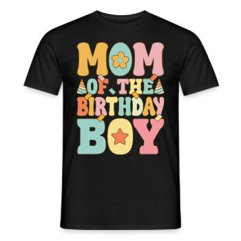 Monster Truck Lover Birthday Party - Men's T-Shirt - black - Front - AI Model Male 178 light (178cm)