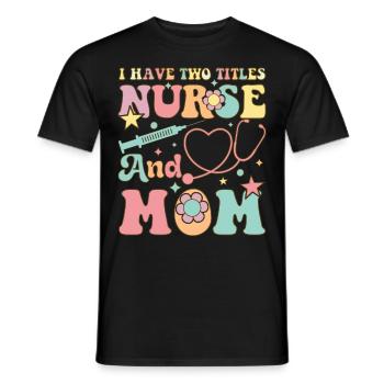 Groovy Allaitement Maman RN - T-shirt homme - noir - Devant - AI Model Male 178 light (178cm)