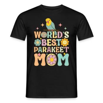 Perruche Perruche Perroquet Femelle - T-shirt homme - noir - Devant - AI Model Male 178 light (178cm)
