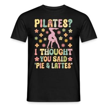 Fun Yoga Exercise - Men's T-Shirt - black - Front - AI Model Male 178 light (178cm)