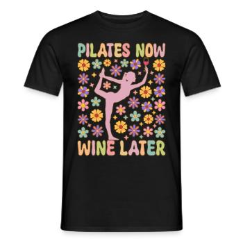 Ausbilderin Yoga Übung Weinliebhaberin - Männer T-Shirt - Schwarz - Vorne - AI Model Male 178 light (178cm)