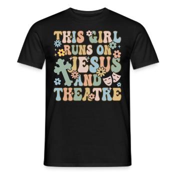 Theater Drama Spiel Theater Mädchen - Männer T-Shirt - Schwarz - Vorne - AI Model Male 178 light (178cm)