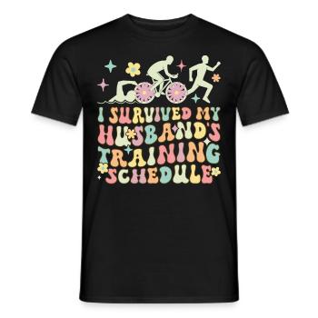 Femme de triathlon - T-shirt homme - noir - Devant - AI Model Male 178 light (178cm)