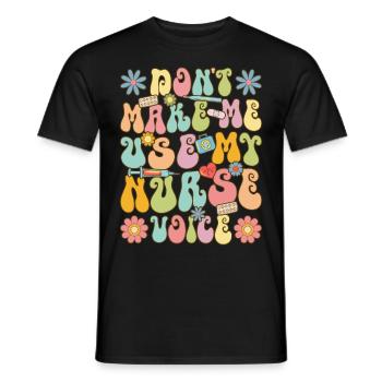 Groovy Nurse Life Nursing - Men's T-Shirt - black - Front - AI Model Male 178 light (178cm)
