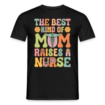 Groovy Nurse Life Nursing - Men's T-Shirt - black - Front - AI Model Male 178 light (178cm)