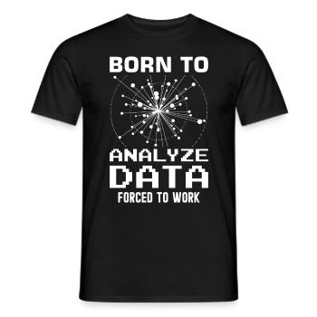 Machine Learning Algorithms AI Data Analyst - Men's T-Shirt - black - Front - AI Model Male 178 light (178cm)