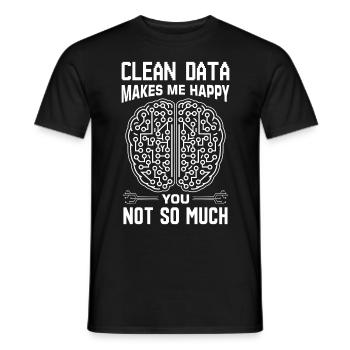 Machine Learning Algorithms AI Data Analyst - Men's T-Shirt - black - Front - AI Model Male 178 light (178cm)