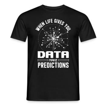 Machine Learning Algorithmen KI Datenanalyst - Männer T-Shirt - Schwarz - Vorne - AI Model Male 178 light (178cm)