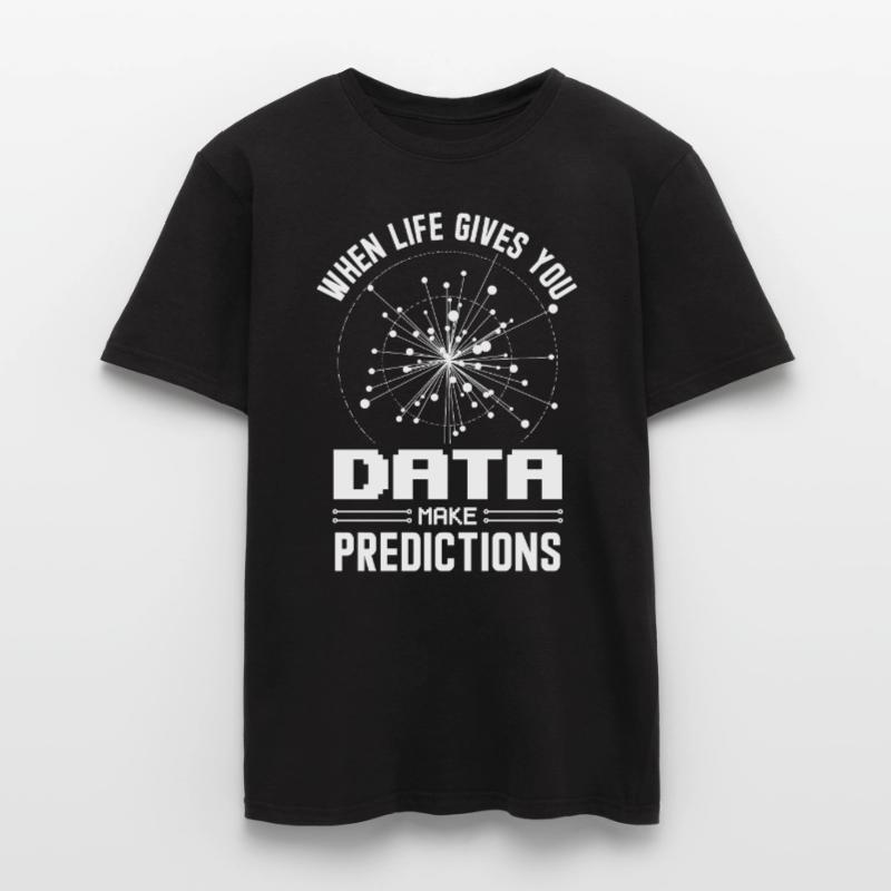 Machine Learning Algorithmen KI Datenanalyst Männer T-Shirt