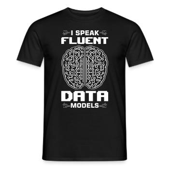 Machine Learning Algorithms AI Data Analyst - Men's T-Shirt - black - Front - AI Model Male 178 light (178cm)