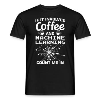 Machine Learning Algorithms AI Data Analyst - Men's T-Shirt - black - Front - AI Model Male 178 light (178cm)