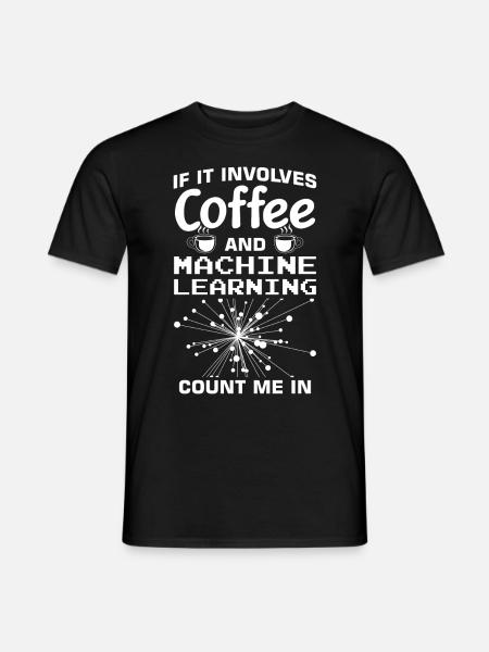 Machine Learning Algorithmen KI Datenanalyst - Männer T-Shirt - Schwarz