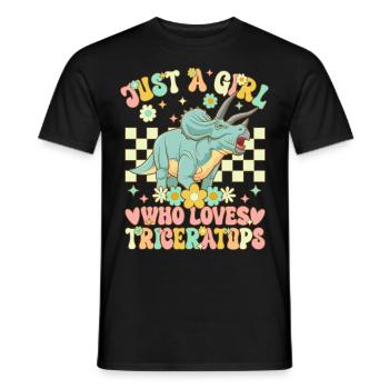 Dinosaure groovy - T-shirt homme - noir - Devant - AI Model Male 178 light (178cm)