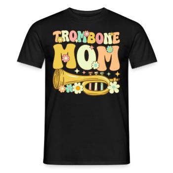 Groovy Posaunenspielerin Jazzmusik - Männer T-Shirt - Schwarz - Vorne - AI Model Male 178 light (178cm)