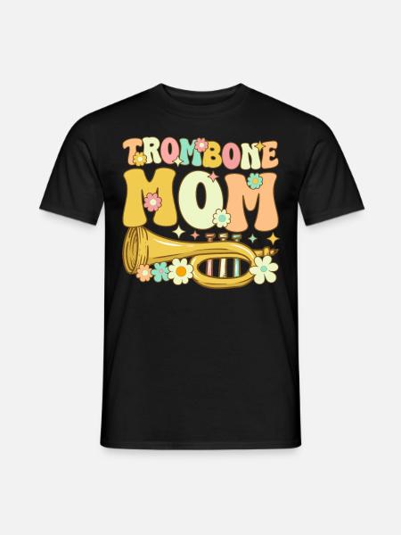 Groovy trombone player jazz music - Men's T-Shirt - black
