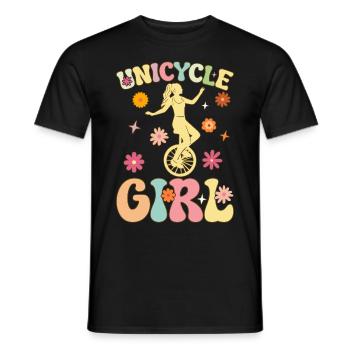 Groovy Monocycle Unicyclist - Men's T-Shirt - black - Front - AI Model Male 178 light (178cm)