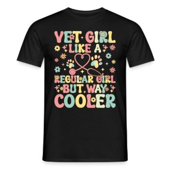 Vet Tech Veterinarian - Men's T-Shirt - black - Front - AI Model Male 178 light (178cm)