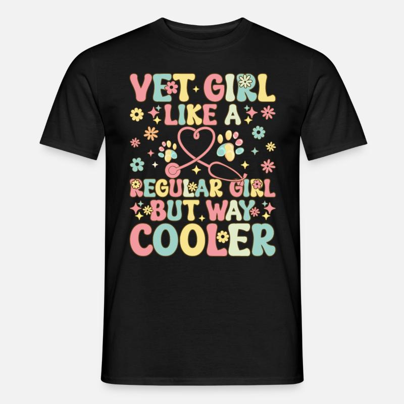 Vet Tech Tierärztin - Männer T-Shirt - Schwarz
