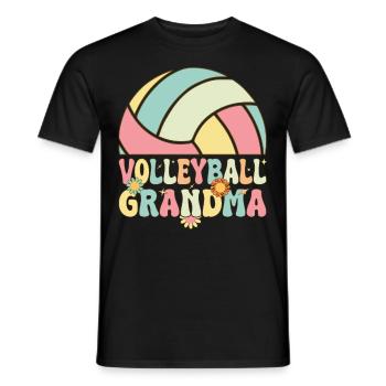 Groovy Volleyballspielerin - Männer T-Shirt - Schwarz - Vorne - AI Model Male 178 light (178cm)
