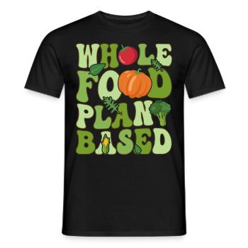Véganisme végétalien groovy - T-shirt homme - noir - Devant - AI Model Male 178 light (178cm)