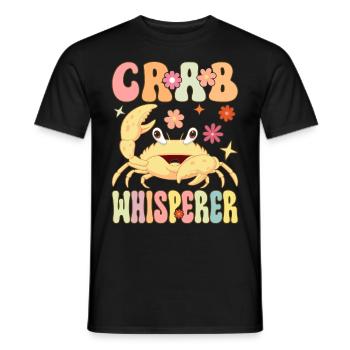 Groovy Crab Lovers Seafood Lovers - Men's T-Shirt - black - Front - AI Model Male 178 light (178cm)