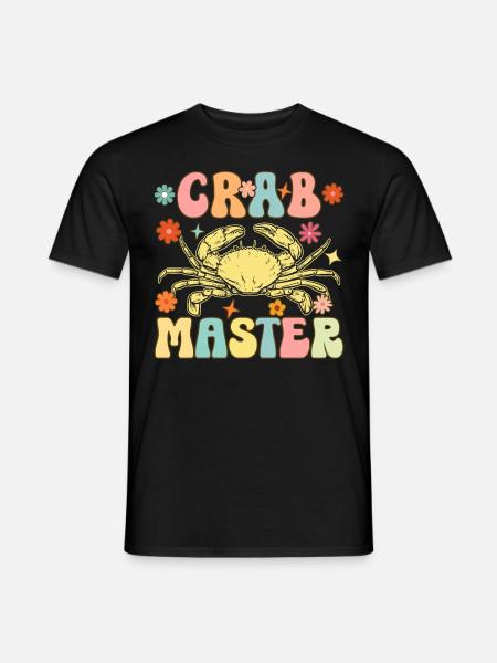 Groovy Crab Lovers Seafood Lovers - Men's T-Shirt - black