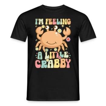Groovy Crab Lovers Seafood Lovers - Men's T-Shirt - black - Front - AI Model Male 178 light (178cm)