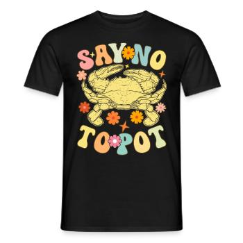 Groovy Crab Lovers Seafood Lovers - Men's T-Shirt - black - Front - AI Model Male 178 light (178cm)