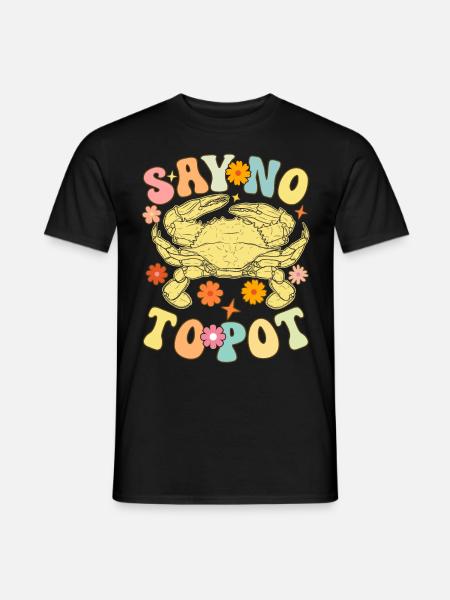 Groovy Crab Lovers Seafood Lovers - Men's T-Shirt - black