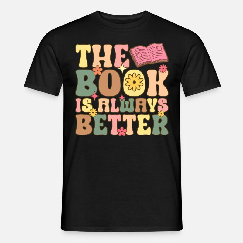 Groovy Book Reader Buch lesen - Männer T-Shirt - Schwarz