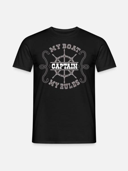 Captain, Sailboat, Motorboat Owner - Men's T-Shirt - black